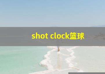 shot clock篮球